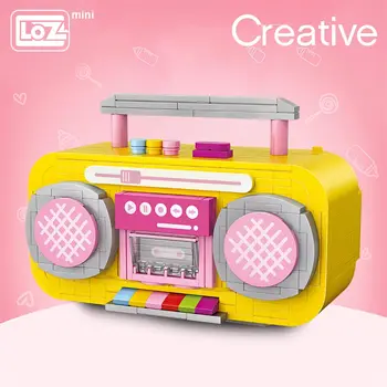 LOZ Mini Blocuri galben de radio recorder CP model asamblat de particule building block model de ornamente puzzle jucărie pentru Copii