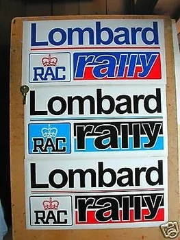 Pentru x3 Lombard RAC Rally AUTOCOLANT Placă 15cm Auto Clasic GB Marea Britanie Alegere de Stil