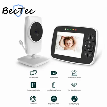 3.5 inch Wireless Video Baby Monitor Electronic Portabil Bona LED Night Vision interfon Temperatură de Supraveghere Camera de Securitate