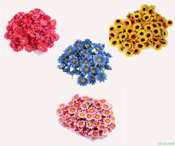 100buc DIY Cununa Mini Cap de Floare Pentru Decor Nunta de Flori False Manual Artificiale de Floarea-soarelui