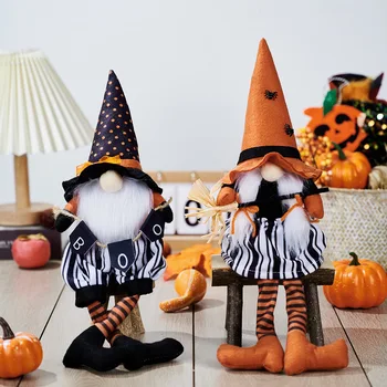 Decor de Halloween fără Chip Gnome Papusa Dovleac Boo de Groaza Papusa Decoratiuni de Halloween pentru Casa de Halloween Ornamente Jucarii Copii
