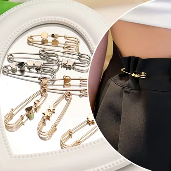 Simplu Fusta Talie Pin Nasturii de la Pantaloni Betelie Haine pentru Femei Broșe