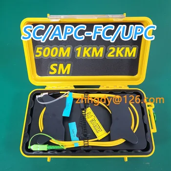 De bună Calitate SC/APC-FC/UPC 500M 1KM, 2KM SM Fibra Optica OTDR Lansa Cutie de Cablu SC APC La FC UPC