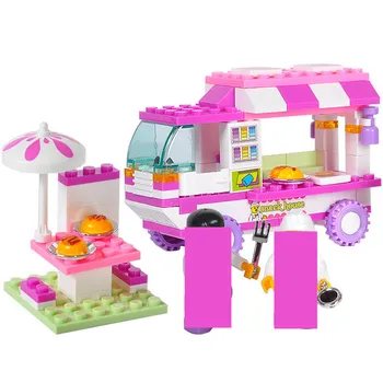 102Pcs Oraș Utilitare Gustare Casa Auto Blocuri Seturi Prieteni Cifre Brinquedos DIY Cărămizi Playmobil Jucarii Educative pentru Fete