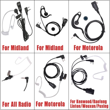 Radio Receptorul Pentru Midland Motorola H3 cu PTT/VOX Două Fel de Walkie Talkie de Anulare a Zgomotului Transparent de Securitate Căști