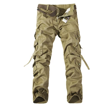 2022 Bărbați Pantaloni Casual Armata Verde Mare Buzunarele Pantalonilor Militare General de sex Masculin în aer Liber de Înaltă Calitate, Pantaloni Lungi 28-42 Plus
