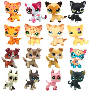 Pet Shop Lps Jucării în Picioare Littlest Parul Scurt Cat #2291 Alb Sclipici Roz kitty Figura Anime Păpuși Dragon Ball