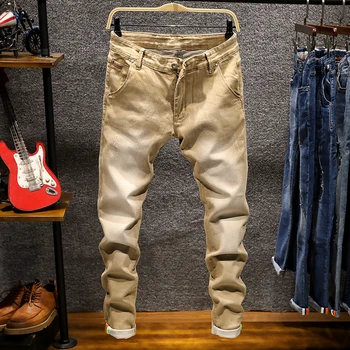 2022 Nou Stil Blugi Barbati Casual Moda de Înaltă calitate Stretch Skinny Jeans Bărbați Straight Blugi Slim de tip Boutique de Brand Pantaloni
