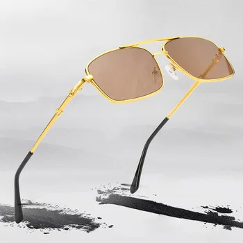 Epocă Pătrat ochelari de Soare Barbati Femei Naturale Piatra de Cristal de Lentile de Ochelari de Soare pentru Barbati de Conducere Retro ochelari de soare UV400 Oculos De Sol