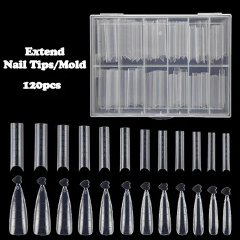 120/100/20 buc Geluri Rapid Clădire Mucegai Sfaturi de Unghii Dual Forme Extensia degetelor Polygels Nail Art Construirea de Instrumente de Unghii UV Gel