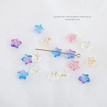 10buc Roz Blue Star Margele Margele Spacer Pentru a Face Bijuterii Handmade, DIY Colier Brățară Accesorii
