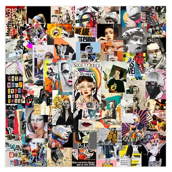 10/30/50PCS Moda Colaj de Artă Poster Autocolante Estetice Pictura Decalcomanii de Decorare DIY Laptop Albumul Graffiti Telefon Autocolant