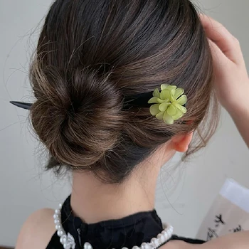 Moda Flori Bastoane de Păr Betisoarele chinezesti Stil Bastoane de Păr Furci pentru Femei Fete Coada de cal Titularul Styling Păr Bijuterii