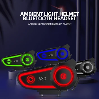 Atmosferă De Lumină Motocicleta Bluetooth 5.2 Cască Handsfree Wireless Anulare A Zgomotului Asistent Voce Impermeabil Casca Casti