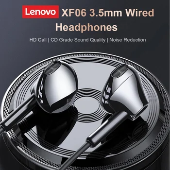 Lenovo XF06 de 3,5 mm Căști cu Fir În Ureche Căști Stereo Muzică în Cască Telefon Inteligent Pavilioane În linie de Comandă cu Microfon