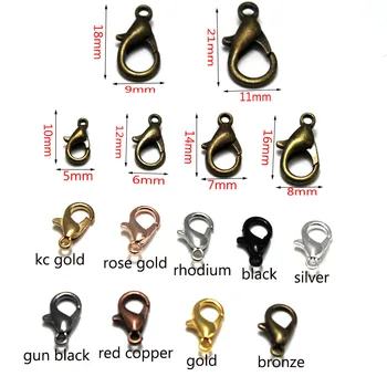 100buc Metal Extensibil Cleme pentru Bratari Coliere DIY Cârlige Lanț de Închidere Accesorii pentru Bijuterii a Face Constatări en-Gros