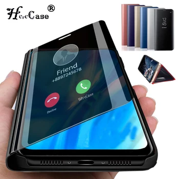 Smart Mirror Caz Flip pentru Samsung Galaxy S21 S21 Ultra S20 S10 S9 S8 S7 edge Plus Lite A21S A51 A71 A32 A52 A72 5G Coperta de Carte
