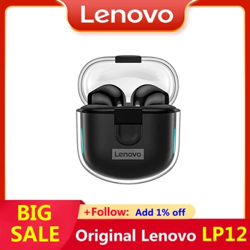 Original Lenovo LP12 Noi TWS Cască Bluetooth Touch Control Wireless Căști de Gaming Căști HiFi Muzica Stereo setul cu Cască Microfon