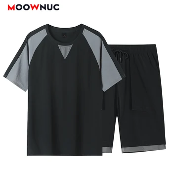 Barbati Casual Seturi de Vara T-Shirt + Scurt Sport de Primăvară Nouă 2022 Jogger Modei Masculine Treninguri Tricoul Hombre MOOWNUC