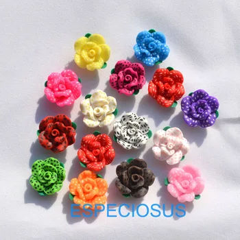 10buc DIY Bijuterii Colier Accesoriu 20MM Lut Polimeric Flori Mix de Culoare Rose Cu Loc de Departamente Cercel a Face Constatări