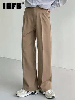 IEFB 2023 Barbati Casual Pantaloni Noua Moda coreeană Solid de Culoare de Epocă de Afaceri Simplu Liber Masculin Pantaloni Temperament 9A4584