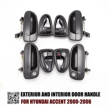 Exterior / Interior Mânere Uși Set 8265025000 8261022001 Pentru Hyundai Accent 2000 2001 2002 2003 2004 2005 2006