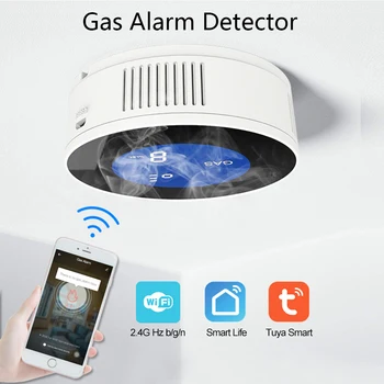 WiFi inteligent Detector de Scurgeri de Gaze Naturale, Monitor de Gaz Propan de Alarmă Acasă de Bucătărie Scurgere de Gaz Senzor de Gaze APLICAȚIE de Control Senzor de Temperatură