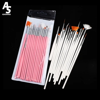 15 Buc/Set Unghii Arta Perie Kit Manichiura Creion Dotting Design de Pictura Acrilic Nail Art Pensule pentru Manichiura Decor de Stilou