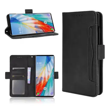 Pentru LG Aripa 5G 2020 Caz Premium din Piele Portofel din Piele Flip Multi-slot pentru card Cover Pentru LG Aripa LGWing 5G 2020 5G Caz 6.8 inch