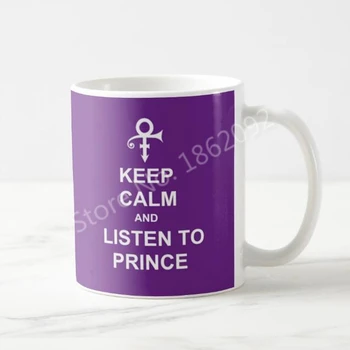 Fierbinte, Păstrați-vă Calmul și Ascultați Prințul Cana Purple Rain Simbol Cana de Cafea Ceasca de Ceai Rece Prințul Roger Nelson Minneapolis Sunet Cadouri