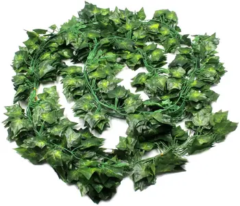 12pcs 2m Fals Frunze de Iederă Fals Viță-de-vie Mătase Artificială Ivy Ghirlanda Verde Artificial Agățat de Plante pentru Nunta Perete Party Decor Cameră