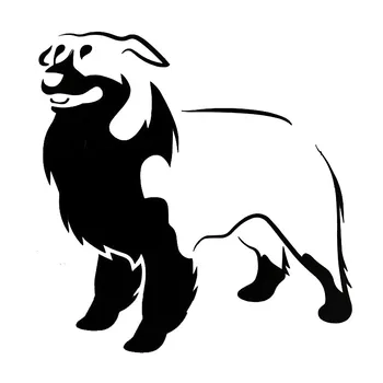 15.9*15.6 CM Australian Shepherd Dog Autocolante de Vinil Motocicleta Decorative Accesorii Auto Negru/Argintiu C6-1522
