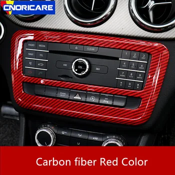 Masina din Fibra de Carbon de Culoare Centru Consola CD Rama Decor Capac Ornamental Pentru Mercedes Benz a Class W176 GLA X 156 CLA C117 2013-18