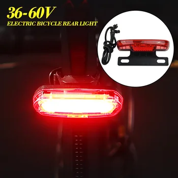 Biciclete electrice Spate Lumina de Noapte 36-60V Ciclism CONDUS de Siguranță Lampa de Avertizare Ebike Coada de Lumină Biciclete Electrice Accesorii biciclet