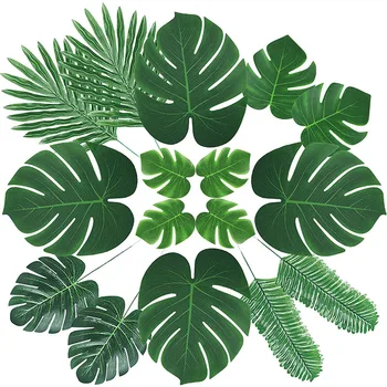 Artificiale Frunze De Palmier Tropical Faux Frunze Cu Tulpini De Partid Jungle Safari Din Hawaii Beach Tema Decoratiuni Consumabile