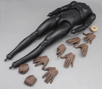 Pentru Vânzări 1/4 EnterBay Negru de sex Masculin Corpul Figuri De Dark Knight Cu Mâinile de Gât se Potrivesc Pentru Papusa Soldat Colectie