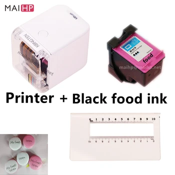 Alimente Printer Negru Mobile Mini Handheld Inkjet Printer Wifi Personalizate Logo-Ul Wireless Pentru Cookie Pâine Sandwich Cu Ciocolata Macaron