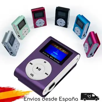 MP3 Player Mini USB Clip LCD Ecran Display ce suporta pana la 32 Gb Micro SD TF Card Mov Audio Muzica cu Baterie Li-ion