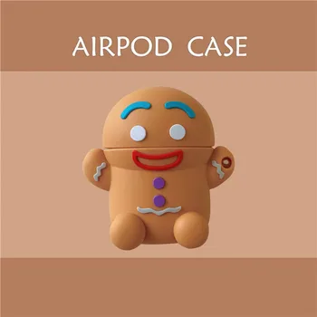 Pentru Airpods Caz,Drăguț desen Animat 3D de turtă dulce Om Cască Bluetooth din Silicon Caz Acoperire Pentru Airpods 2 Caz