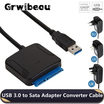 USB 3.0 La Sata Cablu Adaptor USB 3.0 Hard Disk Converter Suport de Cablu 2.5/3.5 Inch HDD Extern SSD Hard Disk Drive Adapter