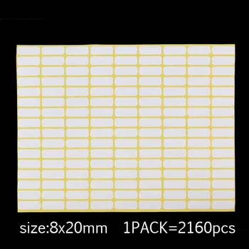 Auto-Adeziv Lipicios Eticheta de culoare Albă Inscripționată cu Numele Autocolante Gol Notă Eticheta en-Gros preț scăzut Dimensiune: 8x20mm