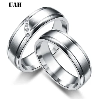 UAH Lovers inele de titan inel de nunta Zirconia inele bijuterii de moda mai buni prieteni de Înaltă calitate de Promovare en-gros