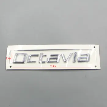 Pentru OCTAVIA etichetă de Bagaje Octavia logo-ul Alfabet plastic ABS de Galvanizare vopsea auto argintiu