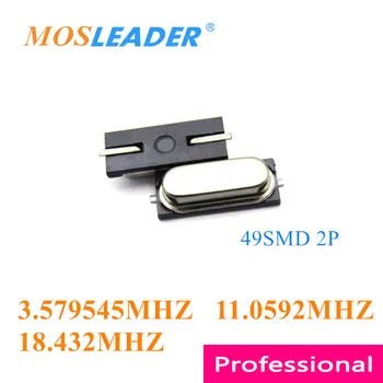 Mosleader 1000pcs 2P 49SMD 3.579545 MHZ 11.0592 MHZ 18.432 MHZ HC-49S SMD Cristale Pasiv oscilator cu cristal 3M 11M 18M Chineză