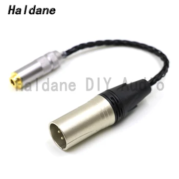 Haldane HIFI 7N Argint Placat cu 4pin Echilibrate XLR de sex Masculin la 4.4 mm Echilibrat Feminin Audio Cablu Adaptor XLR să 4.4 Conector DIY10cm