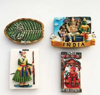India Magnet de Frigider Turism Suvenir Rajasthan Bangalore 3D Rășină Pictate Magneți pentru Frigidere Autocolant Decor Acasă