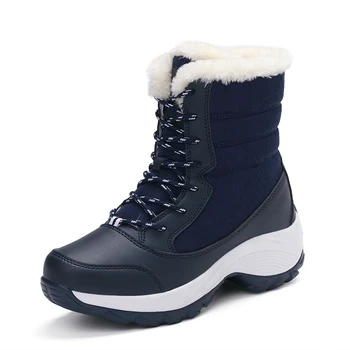 Mare Sus Cizme de Iarna de Moda pentru Femei Pantofi Casual Fată în aer liber Pantofi de Bumbac Plus Snow Boot Cald Adidasi pentru Vreme Rece