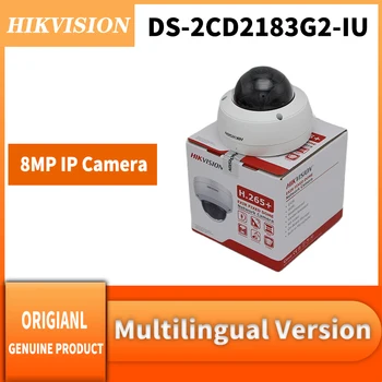 Original Hikvision DS-2CD2183G2-UI 8 MP AcuSense Built-In Microfon Fix Dome Camera de Rețea POE, H. 265