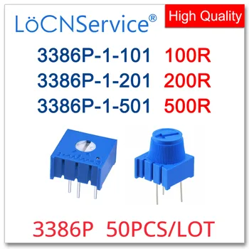 LoCNService 3386P 50PCS 100R 200R 500R 101 201 501 Tunderea Potențiometru Buton capac Fabricat în China de Înaltă Calitate