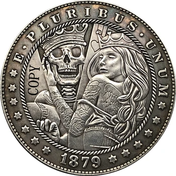 Hobo Nichel 1879-CC statele UNITE ale americii Morgan Dollar COIN COPIA Tip 187